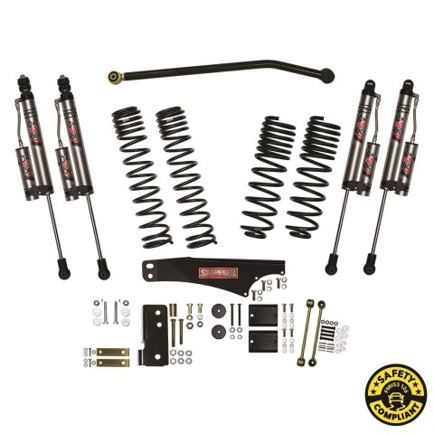 Skyjacker Jeep Wrangler JKU 4in Dual Rate Long Travel Suspension Lift w/ ADX 2.0 Remote Res Shock (1x skyJK40BLT, 1x skyJK4070X)