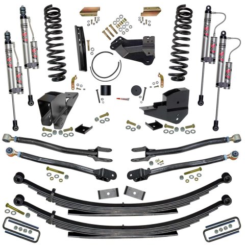 Skyjacker 4 In. Suspension Lift Kit 4-Link w/ ADX 2.0 Monotube Shocks (1x skyF545V, 2x skyFR173S, 2x skyA2068, 2x skyA2092, 1x skyRAB2346, 1x skyF23484LA, 1x skyF23451S)