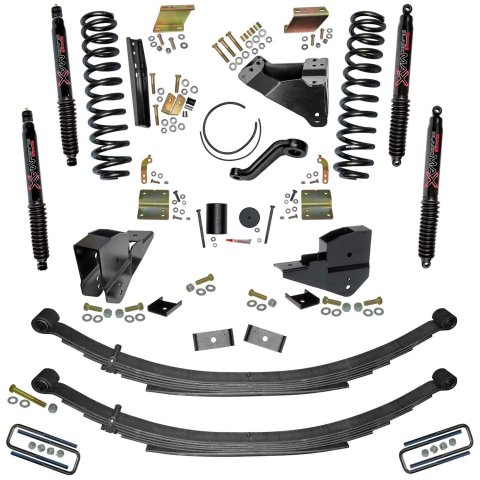 Skyjacker 6 In. Suspension Lift Kit w/ Black MAX Shocks (1x skyF565V, 2x skyB8568, 2x skyB8593, 2x skyFR175S, 1x skyRAB2346, 1x skyF23651S)