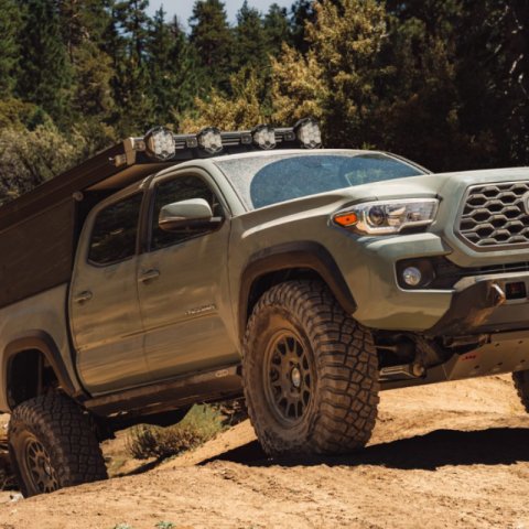 Rock Slide Engineering 05-23 Toyota Tacoma Black Powdercoat Steel (1x rseBD-SL-100-TACOP, 1x rseBD-SL-100-TACOD)