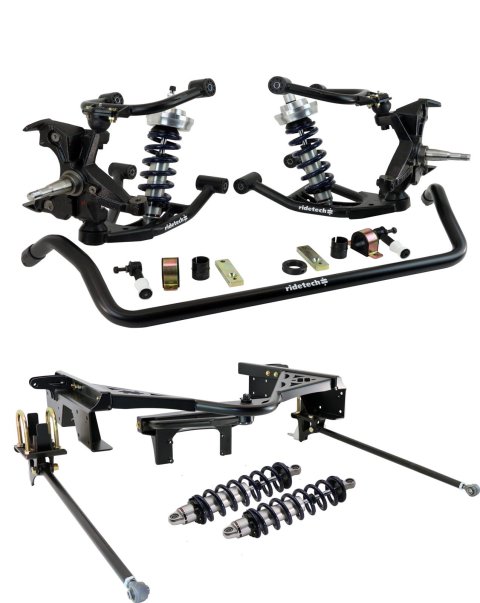 Ridetech 88-98 Chevy C1500 2WD CoilOver Suspension System w/ HD Drop Spindles (Bundled Kit)