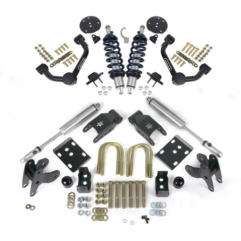 Ridetech 2015+ Ford F150 4WD Front and Rear Lowering System (2x rid12299515, 1x rid12299516, 1x rid12299521, 1x rid12293699, 1x rid12293115, 1x rid12299511)