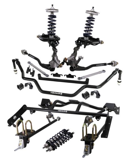 Ridetech 64-66 Ford Mustang Complete Coil-Over Suspension System w/ Pin Spindle (Bundled Kit)