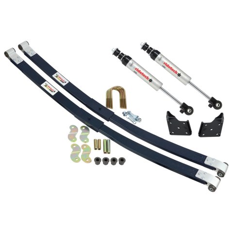 Ridetech 55-57 Chevrolet Wagon Composite Leaf Springs w/ HQ Shock Kit - 2in Drop