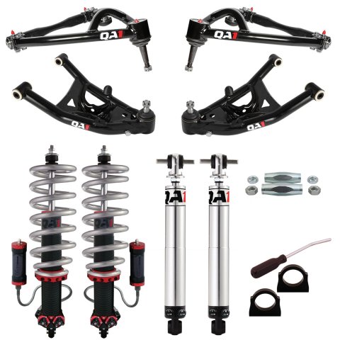 QA1 Level 3 Full Vehicle Drag Racing Suspension Kits DK23-GMX2 Handling Packages, Racing, Front Coil Springs, Shocks/Struts, Control Arms, 0-2.000 in. Drop Front, Buick, Chevy, Pontiac, Kit