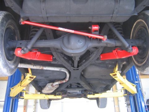 UMI Performance 59-64 GM B-Body Rear Suspension Kit 4-Link- Chevy only - Red (Bundled Kit)