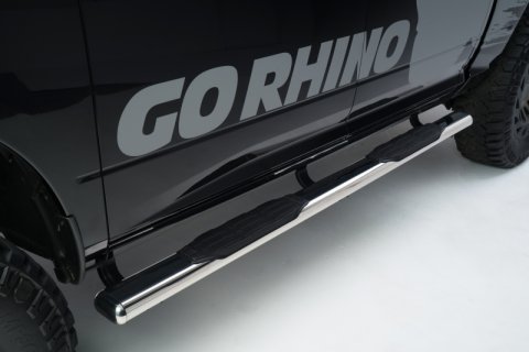 Go Rhino 18-20 Jeep Wrangler JLU 5in 1000 Series Complete Kit w/Sidestep + Brkts (1x gor10573PS, 1x gor6845065)