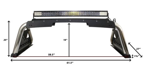 Go Rhino 15-20 Chevy Colorado Sport Bar 2.0 Complete Kit w/Sport Bar + Retractable Light Mnt (1x gor915000T, 1x gor960003T)