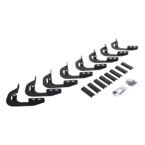 Go Rhino 15-22 GMC Canyon CC 4DR RB10 Slim Running Boards Kit (w/Brackets) - Tex. Blk (1x gor6942356, 1x gor630080SPC)