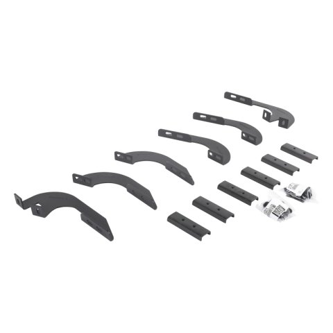 Go Rhino 05-22 Toyota Tacoma DC 4DR RB10 Slim Running Boards Kit (Incl. Brackets) - Tex. Blk (1x gor6944296, 1x gor630087SPC)