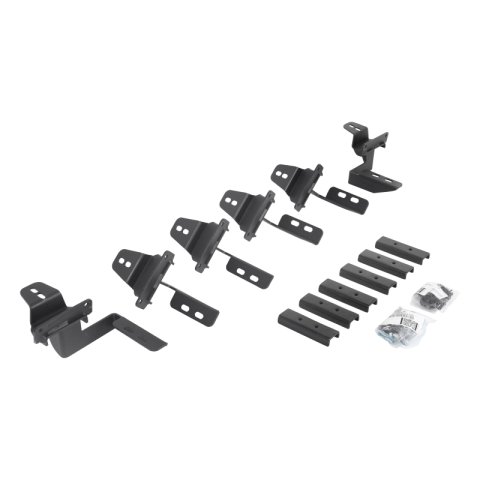 Go Rhino 07-18 Jeep Wrangler JK 4DR RB20 Slim Running Boards Kit (Incl. Brackets) - Tex. Blk (1x gor6945056, 1x gor69400068SPC)