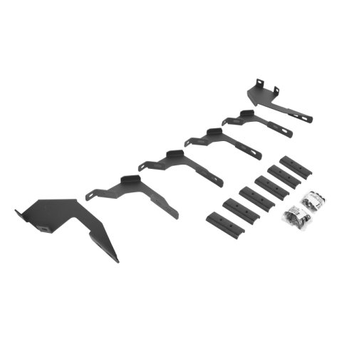 Go Rhino 19-22 Ford Ranger Crew Cab 4DR RB10 Slim Running Boards Kit (Incl. Brackets) - Tex. Blk (1x gor6903686, 1x gor630080SPC)