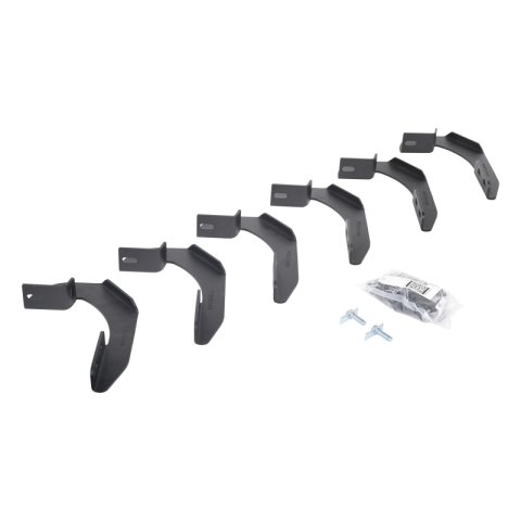 Go Rhino 04-14 Ford F-150 Super Cab 4DR RB20 Slim Running Boards Kit (Incl. Brackets) - Tex. Blk (1x gor6941266, 1x gor69400080SPC)