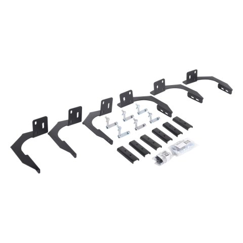 Go Rhino 10-22 Ram 2500/3500HD Crew Cab 4DR RB20 Slim Running Boards Kit (Incl. Brackets) - Tex. Blk (1x gor6941066, 1x gor69400087SPC)