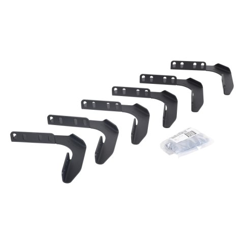 Go Rhino 99-16 Ford F-250 / F-350 Super Cab 4DR RB20 Slim Running Boards Kit (w/Brackets) - Tex. Blk (1x gor6941766, 1x gor69400080SPC)