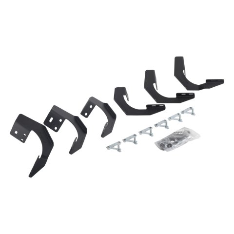 Go Rhino 15-22 Ram 1500 QC 4DR (Clssc Bdy) RB20 Slim Running Boards Kit (w/Brackets) - Bedliner Coat (1x gor6942066, 1x gor69400080ST)