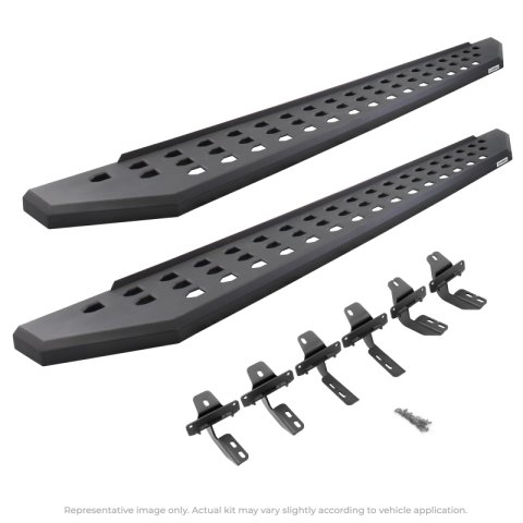 Go Rhino 2022 Toyota Tundra Crew Max 4dr RB20 Kit w/RB20 Running Board + Brkts - Tex. Blk (1x gor69400087PC, 1x gor6944356)