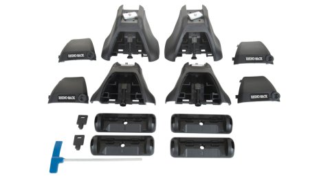 Rhino-Rack 12-19 Toyota Prius C 5 Door Hatch Heavy Duty 2500 2 Bar Roof Rack - Black (1x rhrDK351, 2x rhrRB1250B, 1x rhrRLKHD)