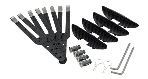 Rhino-Rack 16-19 Mercedes-Benz GLE 4 Door SUV Vortex StealthBar 2 Bar Roof Rack - Black (1x rhrRSB04B, 1x rhrRSB05B, 1x rhrRSK01)