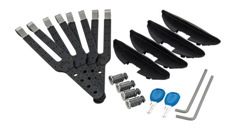 Rhino-Rack 15-21 Jeep Renegade 4 Door SUV Vortex StealthBar 2 Bar Roof Rack - Black (2x rhrRSB04B, 1x rhrRSK02)