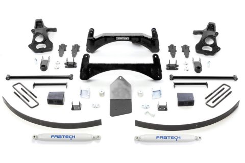 Fabtech 07-13 GM C1500 P/U w/o Autoride 2WD 6in Basic Sys w/Perf Shks (1x fabFTS21042BK, 1x fabFTS21060BK, 1x fabFTS21061BK, 2x fabFTS7333)