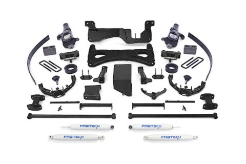 Fabtech 07-08 GM C/K2500HD 8in Perf Sys w/Perf Shks (1x fabFTS21012BK, 1x fabFTS21013BK, 1x fabFTS21068BK, 2x fabFTS7192, 2x fabFTS7266)