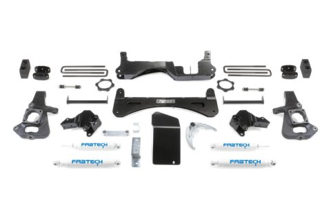 Fabtech 01-10 GM C/K2500HD/3500HD 6in Rts Sys w/Perf Shks (1x fabFTS21089, 1x fabFTS21090, 2x fabFTS7191, 2x fabFTS7333)