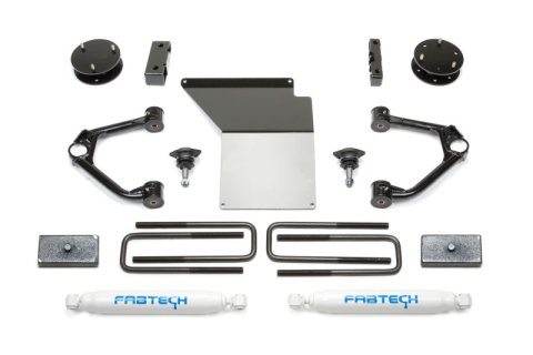 Fabtech 07-18 GM K1500 w/OE Forged UCA 3.5in Budget UCA System w/Rear Perf. Shocks (1x fabFTS21121)
