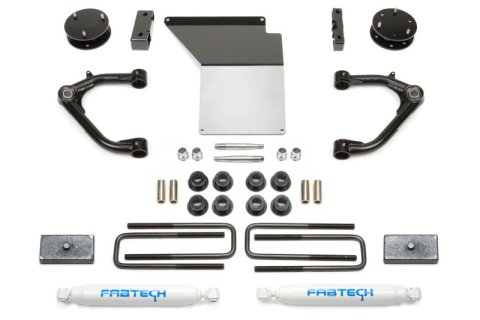 Fabtech 07-18 GM K1500 4in Uniball UCA System w/Rear Perf. Shocks (1x fabFTS21135)