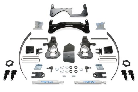 Fabtech 14-18 GM C/K1500 P/U w/oE Forg Stl UCA 6in Basic Sys w/Perf Shks (1x fabFTS21137, 1x fabFTS21138, 1x fabFTS21140, 2x fabFTS7240)