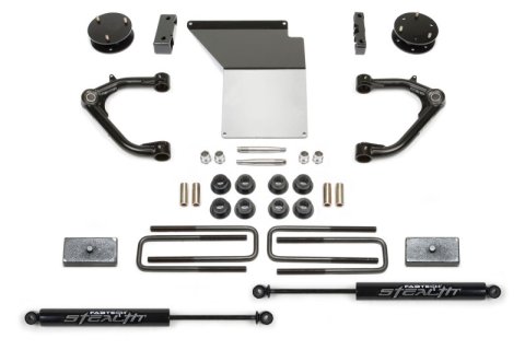 Fabtech 14-18 GM K1500 w/OE Alum. UCA 4in Uniball UCA System w/Rear Stealth Shocks (1x fabFTS21191)