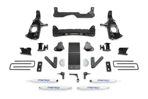 Fabtech 11-19 GM 3500HD 2WD/4WD 4in Basic Sys w/Perf Shks (1x fabFTS21230, 1x fabFTS21231, 1x fabFTS21245, 2x fabFTS7299, 2x fabFTS7338)