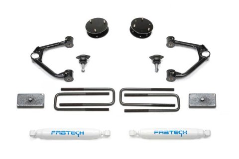 Fabtech 19-21 GM C/K1500 P/U 3in Budget Sys w/Perf Shks (1x fabFTS21248, 2x fabFTS7333)