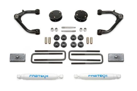 Fabtech 19-21 GM C/K1500 P/U 3in Uniball UCA Sys w/Perf Shks (1x fabFTS21249, 2x fabFTS7333)