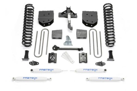Fabtech 05-07 Ford F250 4WD w/o Factory Overload 6in Basic Sys w/Perf Shks (Bundled Kit)