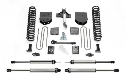 Fabtech 05-07 Ford F350 4WD 6in Basic Sys w/Dlss Shks (1x fabFTS22024BK, 1x fabFTS22029BK, 1x fabFTS22043, 2x fabFTS810052, 2x fabFTS810382)