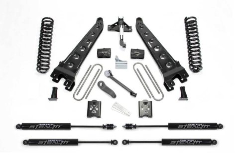 Fabtech 05-07 Ford F250 4WD w/o Factory Overload 6in Rad Arm Sys w/Coils & Stealth (Bundled Kit)