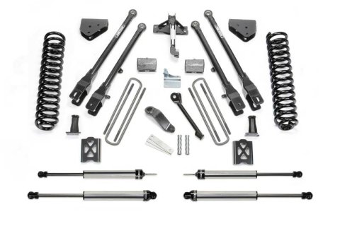 Fabtech 05-07 Ford F250 4WD w/o Factory Overload 6in 4Link Sys w/Coils & Dlss Sh Ks (Bundled Kit)