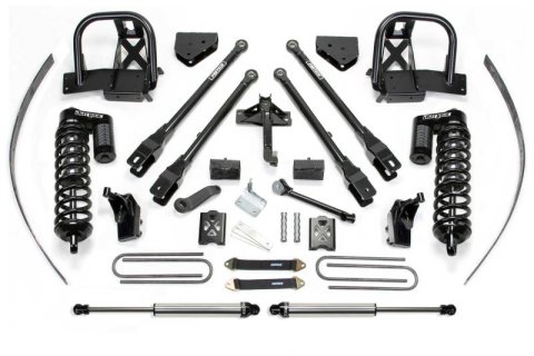 Fabtech 08-10 Ford F250 4WD w/o Factory Overload 8in 4Link Sys w/Dlss 4.0 C/O & Rr Dlss (Bundled Kit)