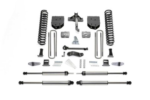 Fabtech 08-10 Ford F450/550 4WD 6in Basic Sys w/Dlss Shks (1x fabFTS22024BK, 1x fabFTS22123BK, 1x fabFTS22129, 2x fabFTS810052, 2x fabFTS810382)