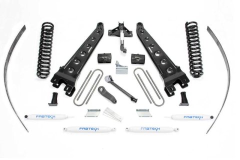 Fabtech 08-16 Ford F250 4WD w/o Factory Overload 8in Rad Arm Sys w/Coils & Perf Shks (Bundled Kit)