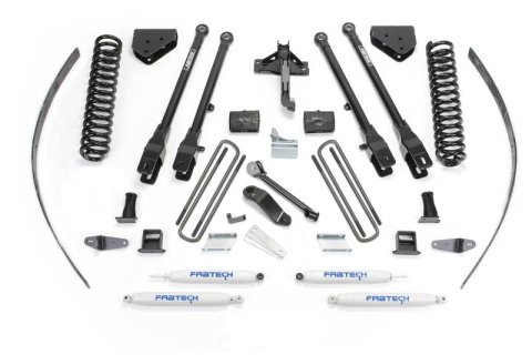 Fabtech 08-16 Ford F250 4WD w/o Factory Overload 8in 4Link Sys w/Coils & Perf Shks (Bundled Kit)