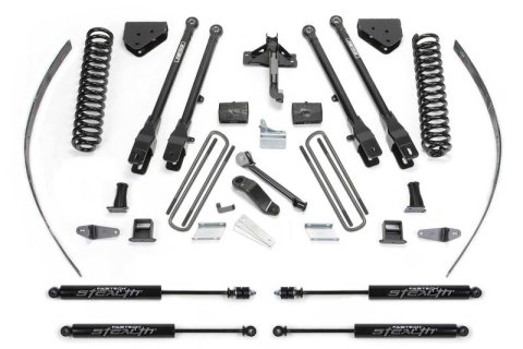 Fabtech 08-16 Ford F250 4WD w/o Factory Overload 8in 4Link Sys w/Coils & Stealth (Bundled Kit)