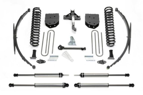 Fabtech 08-16 Ford F250/350 4WD 8in Basic Sys w/Dlss Shks & Rr Leaf Sprngs (Bundled Kit)