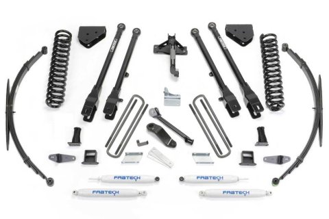 Fabtech 08-16 Ford F250/350 4WD 8in 4Link Sys w/Coils & Rr Lf Sprngs & Perf Shks (Bundled Kit)