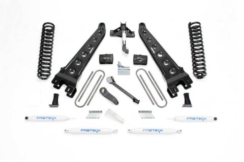 Fabtech 08-16 Ford F350/450 4WD 8 Lug 6in Rad Arm Sys w/Coils & Perf Shks (Bundled Kit)