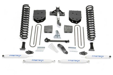 Fabtech 11-13 Ford F450/550 4WD 10 Lug 6in Basic Sys w/Perf Shks (1x fabFTS22024BK, 1x fabFTS22129, 1x fabFTS22147, 2x fabFTS7188, 2x fabFTS7266)