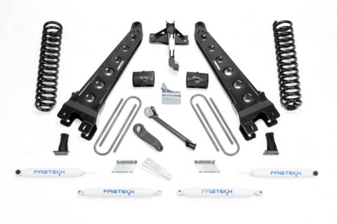 Fabtech 11-13 Ford F450/550 4WD 10 Lug 6in Rad Arm Sys w/Coils & Perf Shks (Bundled Kit)