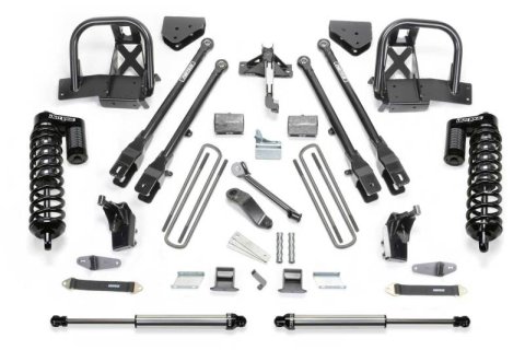 Fabtech 11-13 Ford F450/550 4WD 10 Lug 6in 4Link Sys w/Dlss 4.0 C/O& Rr Dlss (Bundled Kit)