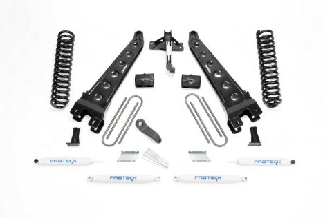 Fabtech 17-21 Ford F250/F350 4WD Diesel 6in Rad Arm Sys w/Coils & Perf Shks (Bundled Kit)